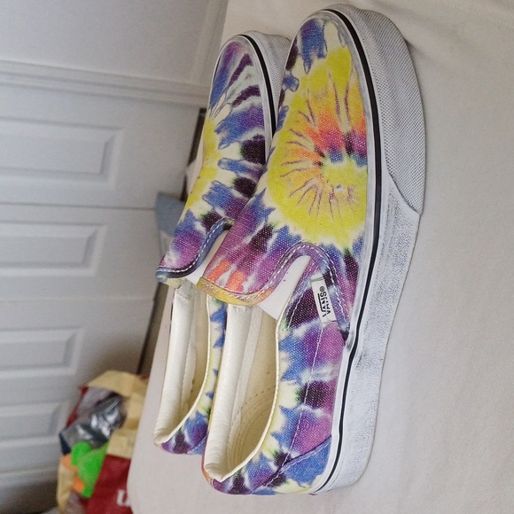 🔥🔥🔥Vans Tie Dye Washed Slip On Sneakers 7.5 - Picture 6 of 10
